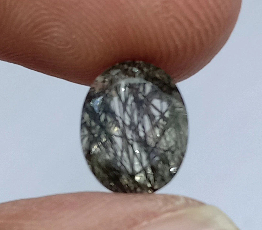 Natural Untreated Black Rutilated Quartz Faceted Gemstone (2.70 Ct) (WAV9)