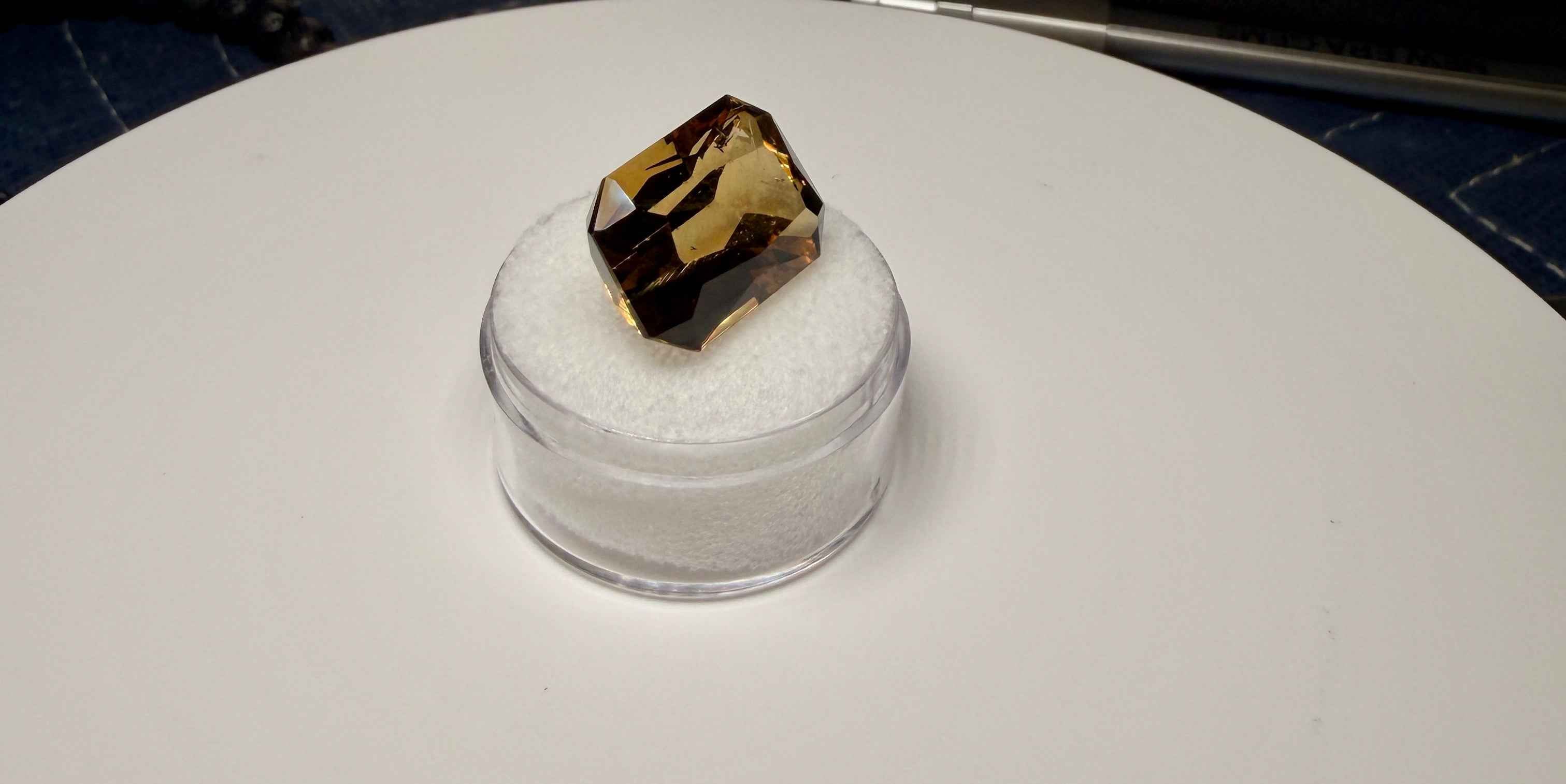 |Custom Precision Cut| Santa Ana Madeir: 16.49 Ct Citrine | State Of Minas Gerais Brazil (WAV24)