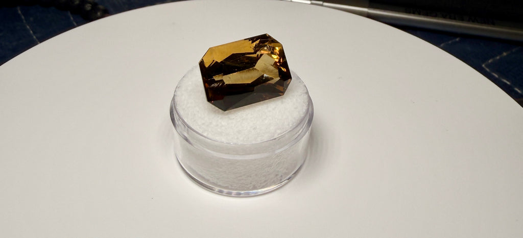 |Custom Precision Cut| Santa Ana Madeir: 16.49 Ct Citrine | State Of Minas Gerais Brazil (WAV24)