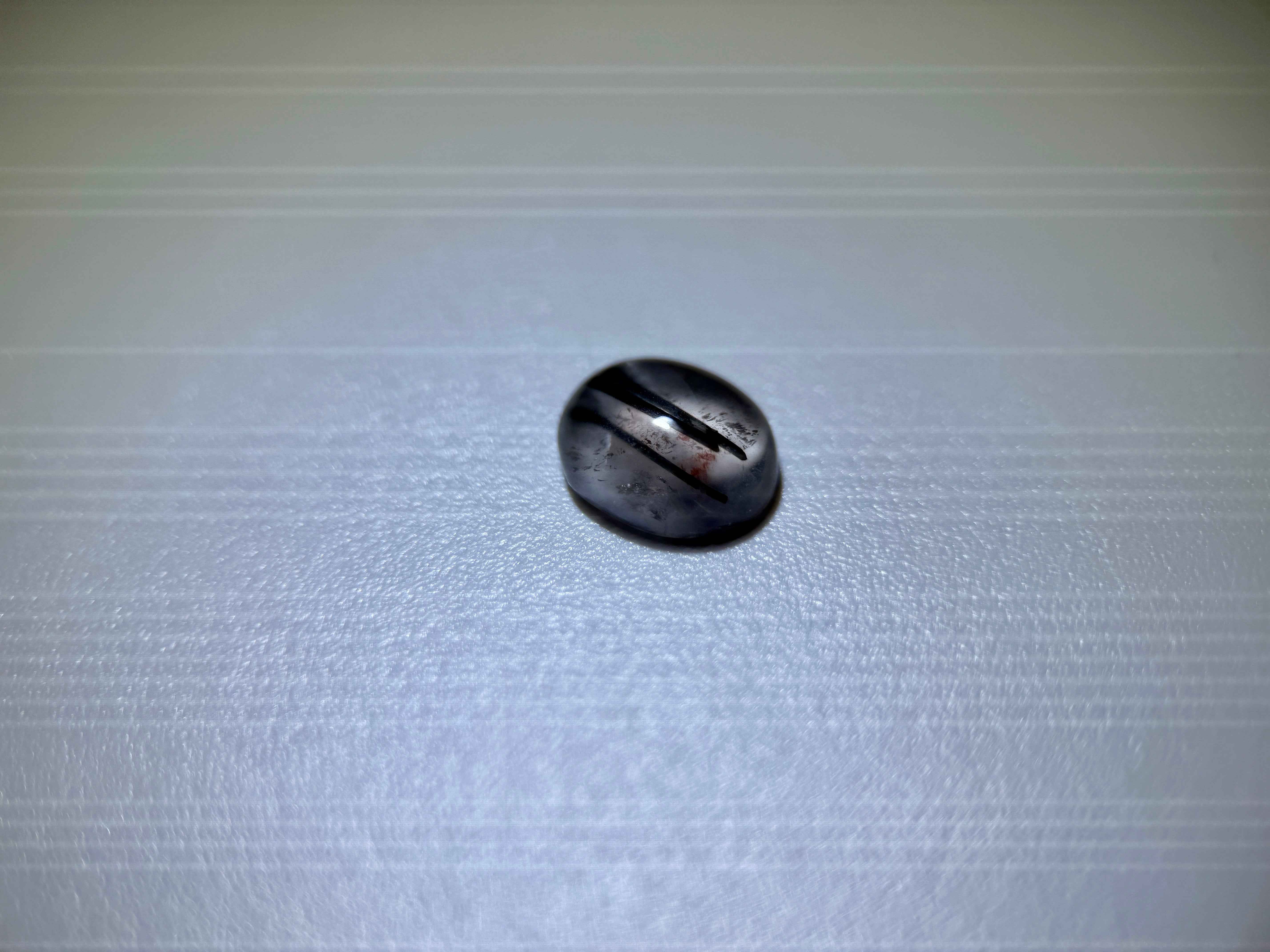 Natural Untreated Black Rutilated Quartz Cabochon Gemstone (2.40 Ct) (WAV5)