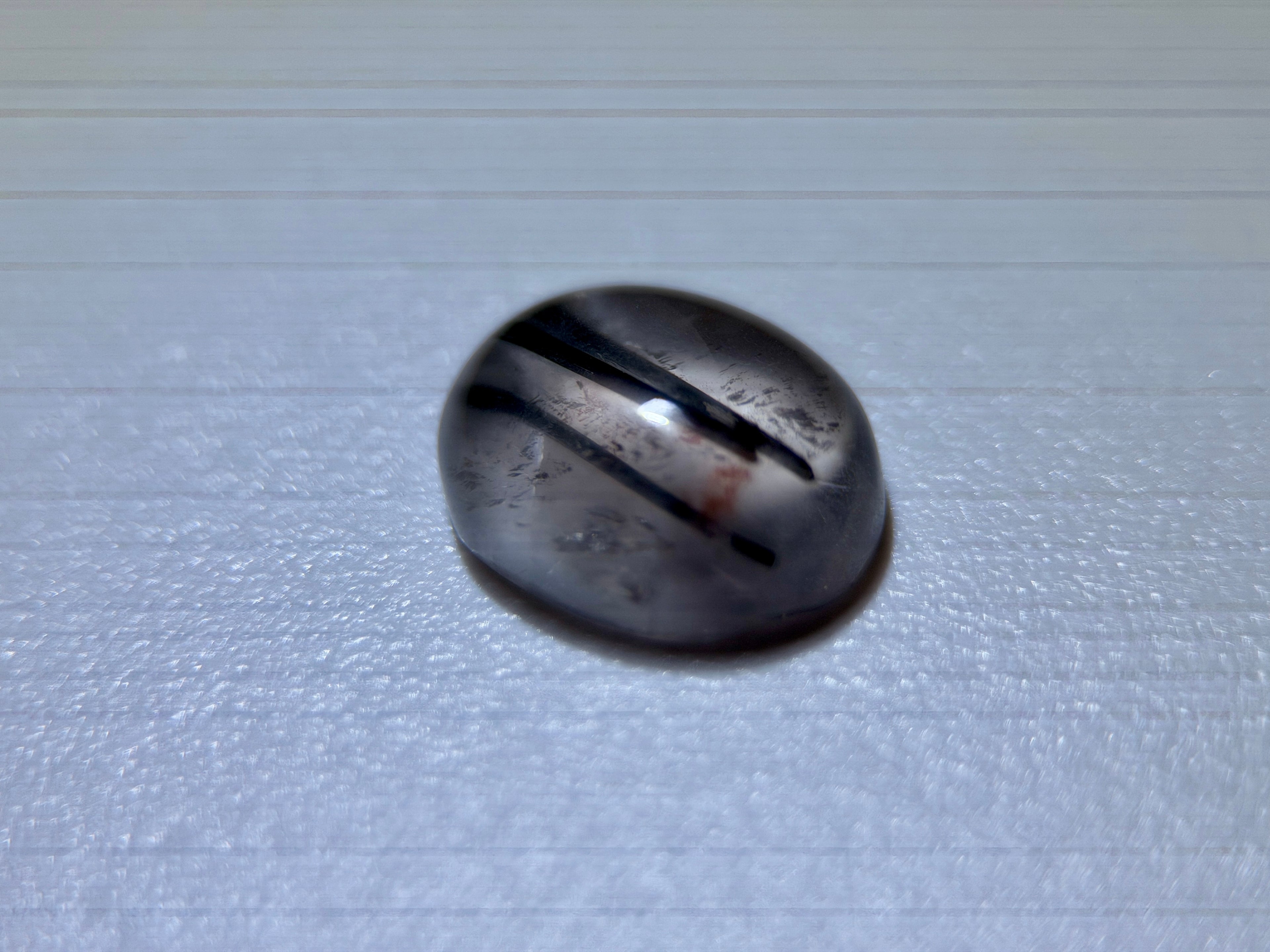 Natural Untreated Black Rutilated Quartz Cabochon Gemstone (2.40 Ct) (WAV5)