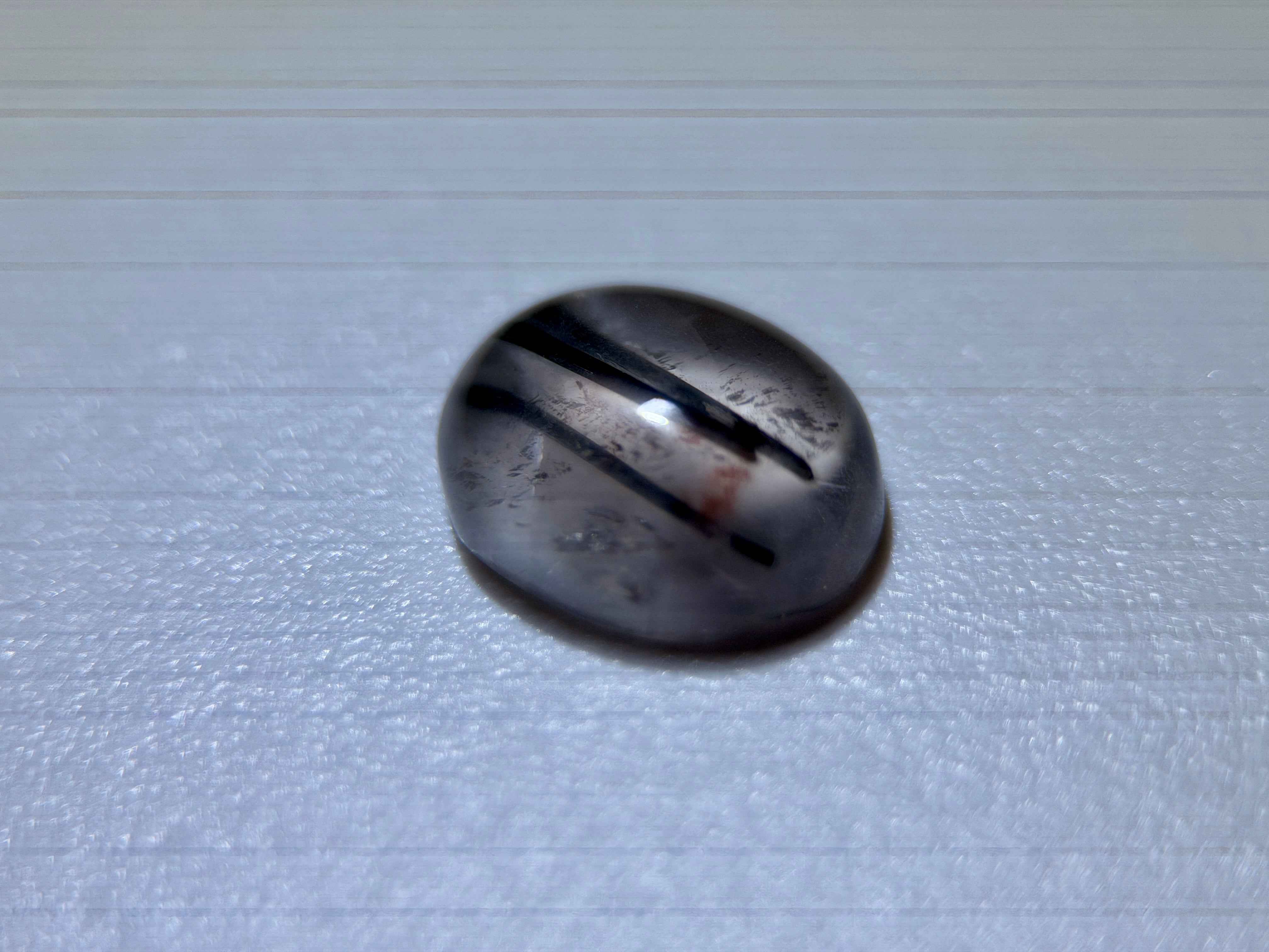 Natural Untreated Black Rutilated Quartz Cabochon Gemstone (2.40 Ct) (WAV5)