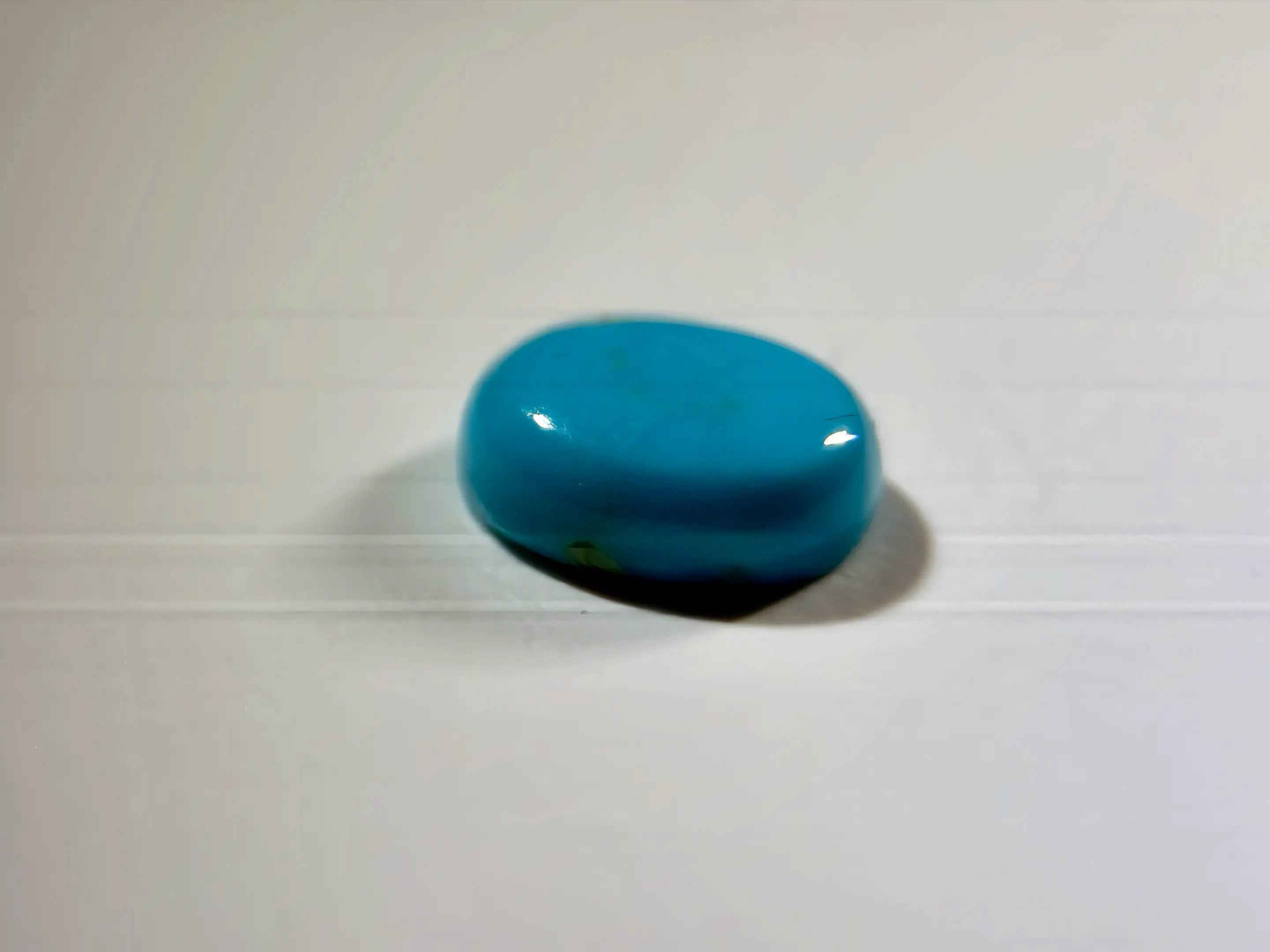 Natural Untreated Arizona Turquoise Gemstone Cabochon (1.85 Ct) (WAV4)
