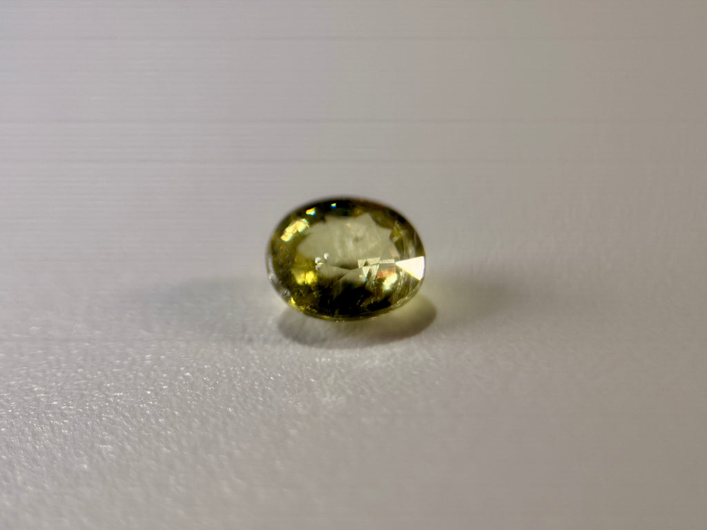 (1.06ct) Natural Chrysoberyl - Rare Neon Yellow - Precision Oval Cut - VS Untreated (WAV48)