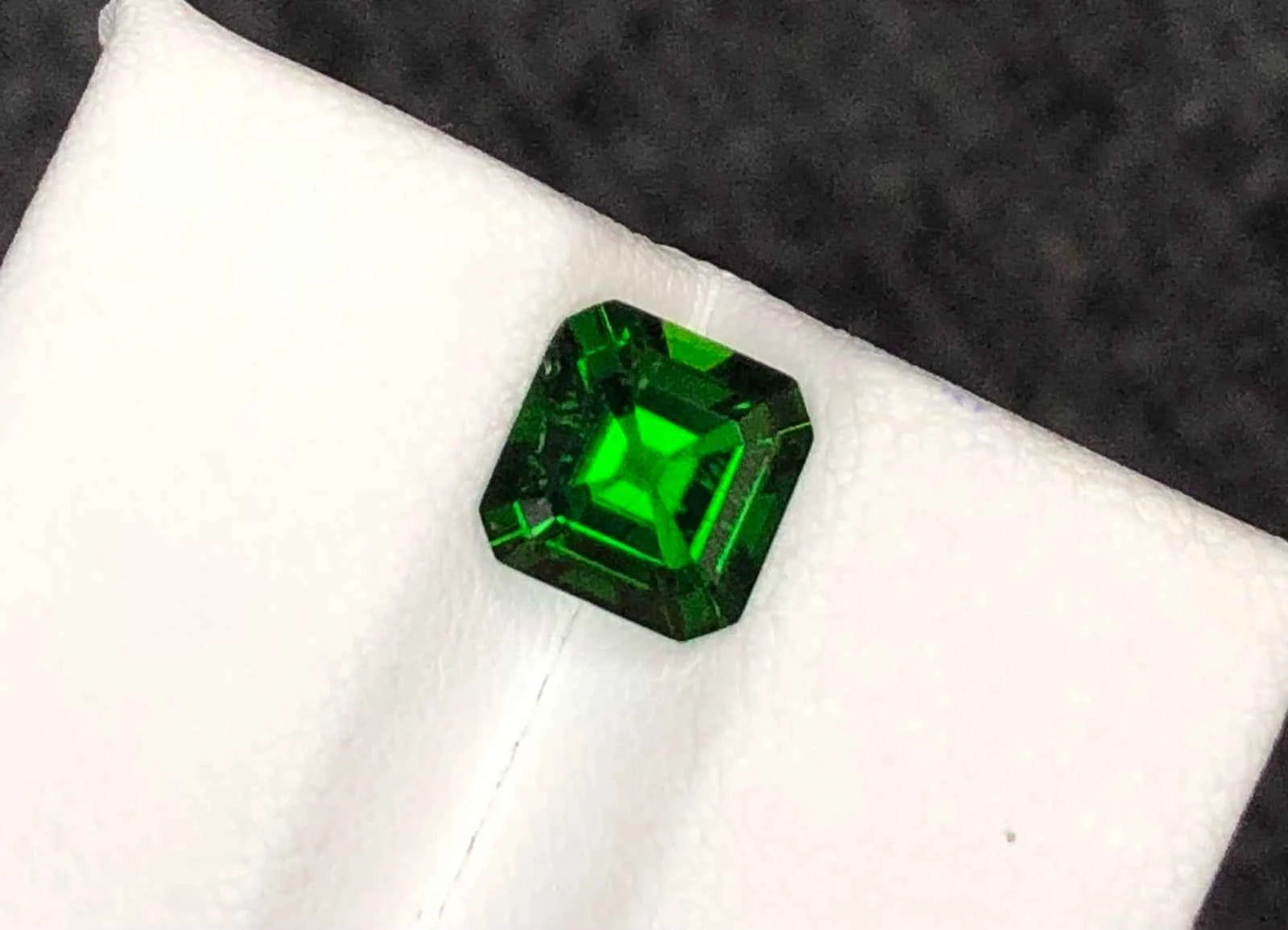 (1.95ct) Natural Chrome Diopside - Rare Asscher Cut - AAA Forest Green - Untreated Gemstone (WAV50)