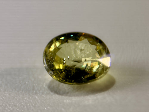 (1.06ct) Natural Chrysoberyl - Rare Neon Yellow - Precision Oval Cut - VS Untreated (WAV48)