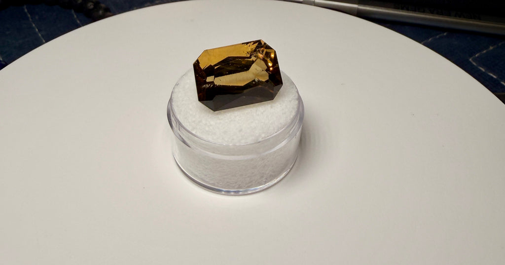 |Custom Precision Cut| Santa Ana Madeir: 16.49 Ct Citrine | State Of Minas Gerais Brazil (WAV24)