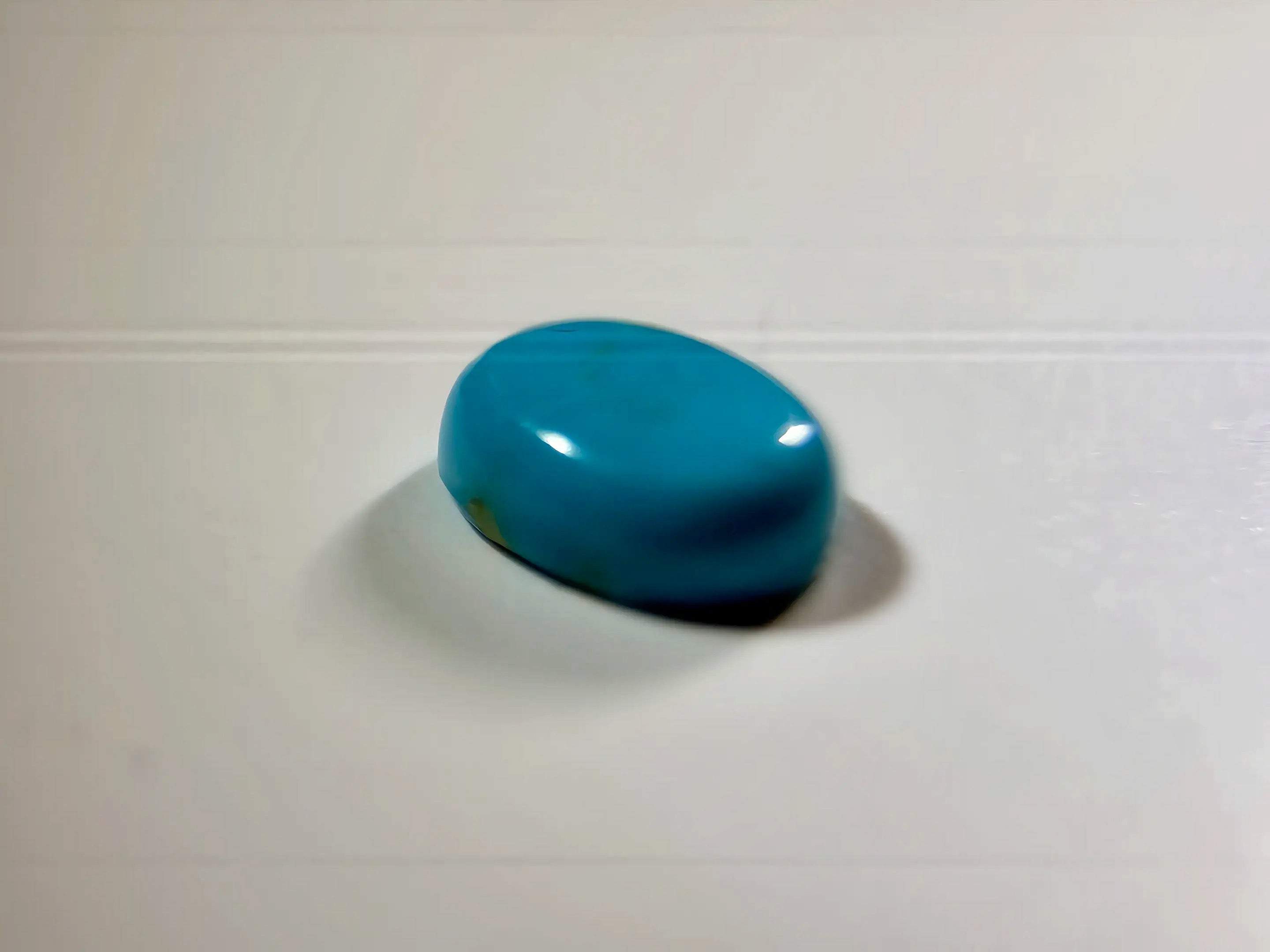 Natural Untreated Arizona Turquoise Gemstone Cabochon (1.85 Ct) (WAV4)