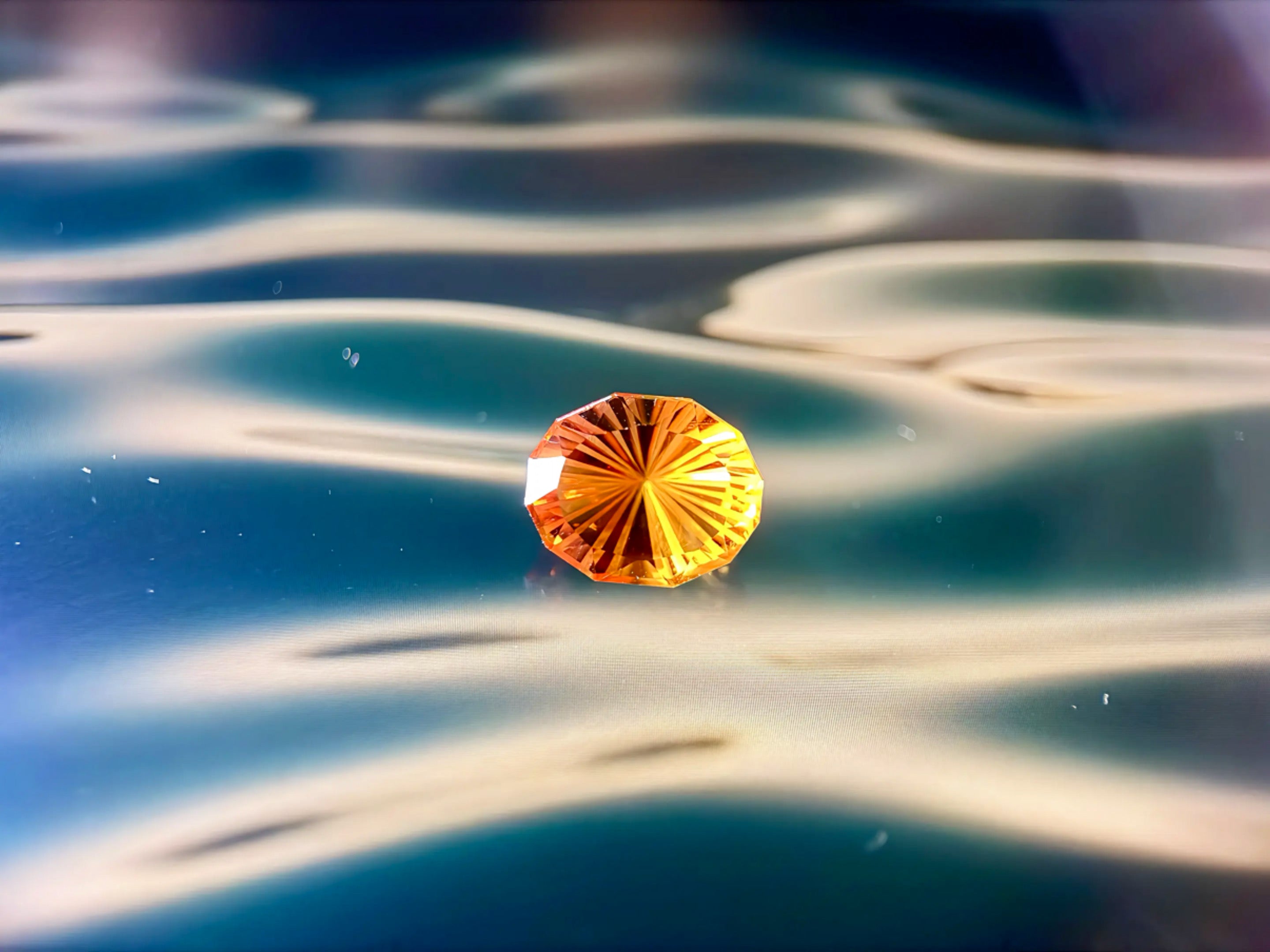 (5.10ct) Natural Golden Orange Citrine - Custom Fancy Oval Cut - VVS Brazil Gemstone (WAV23)