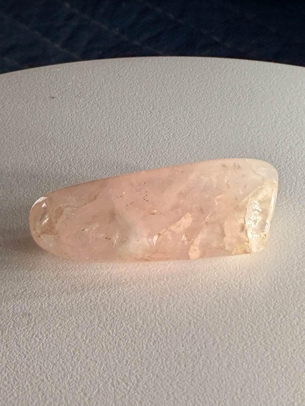 Natural Untreated Rose Quartz Cabochon (46.10 Ct)  (WAV7)