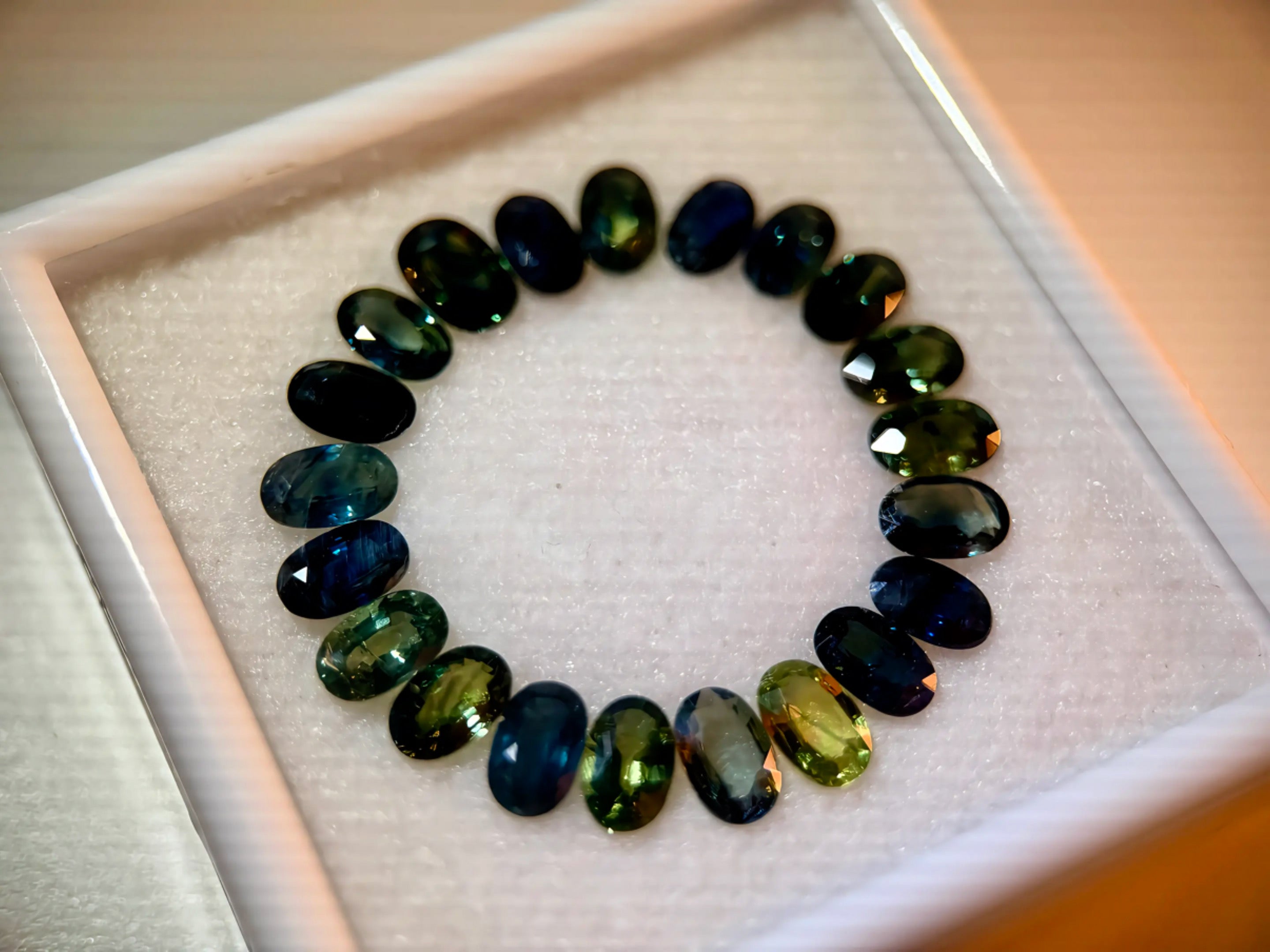 (11.47ctw) Elite Australian Teal Sapphire Parcel - Precision Oval Brilliant (WAVS8)