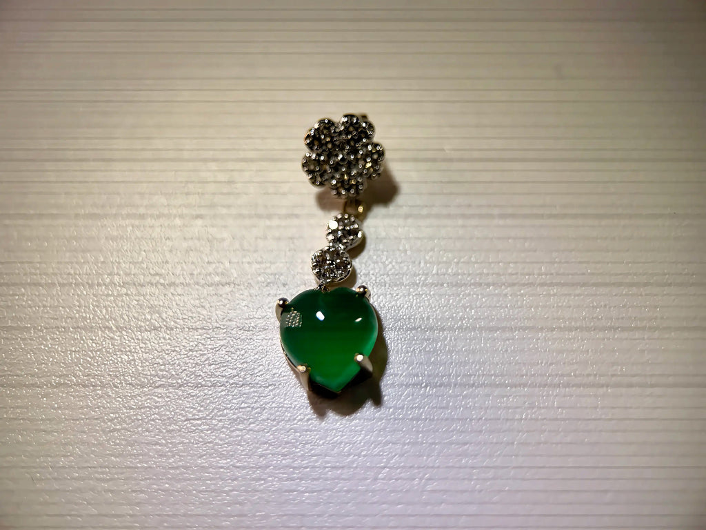 Natural Neon Chrome Green Chalcedony Pendant Only (2.54g) (WAVJ5)