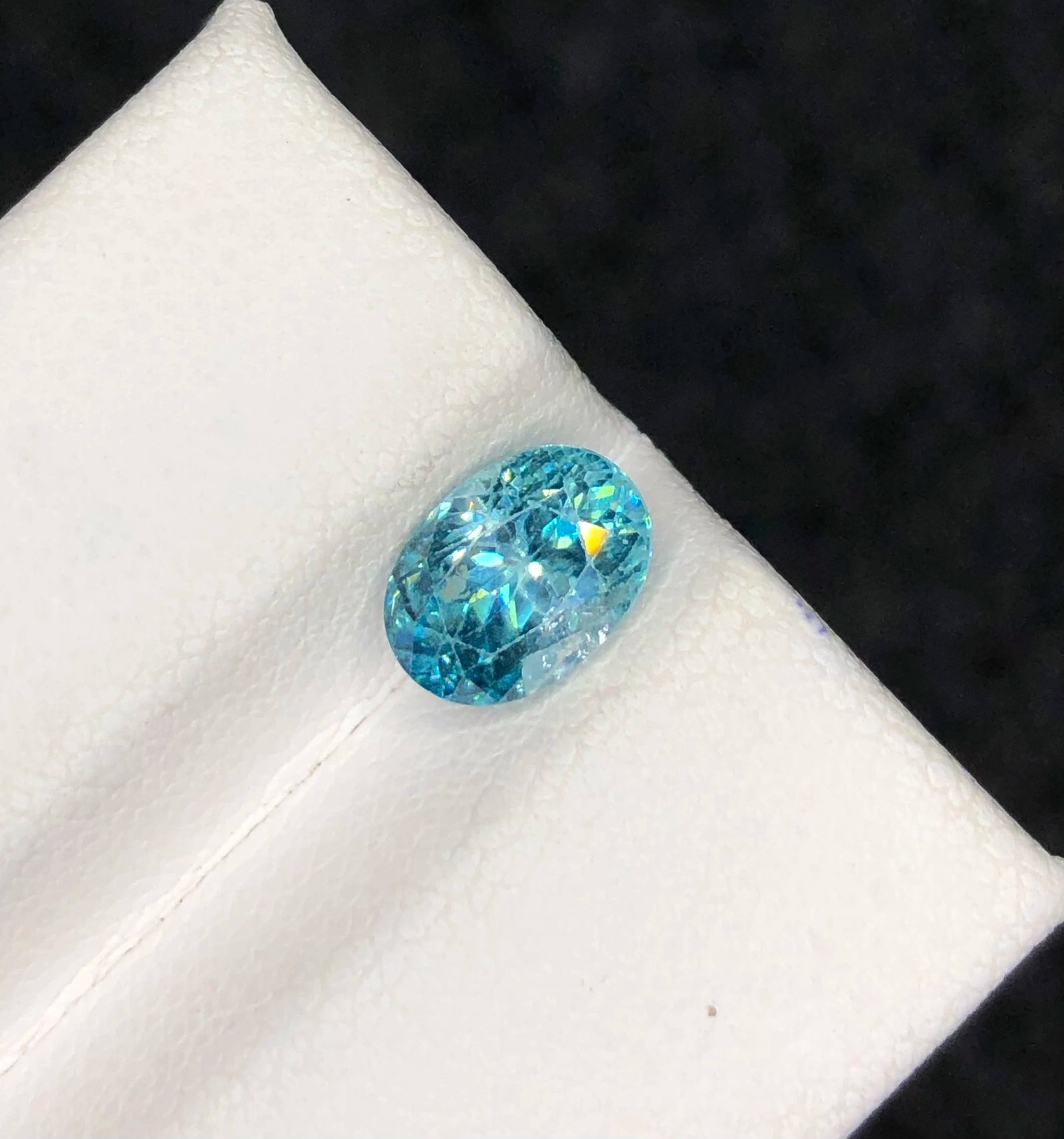 (2.27ct) Natural Blue Zircon - Top Grade Ratanakiri Cambodia - Precision Oval Brilliant (WAV45)