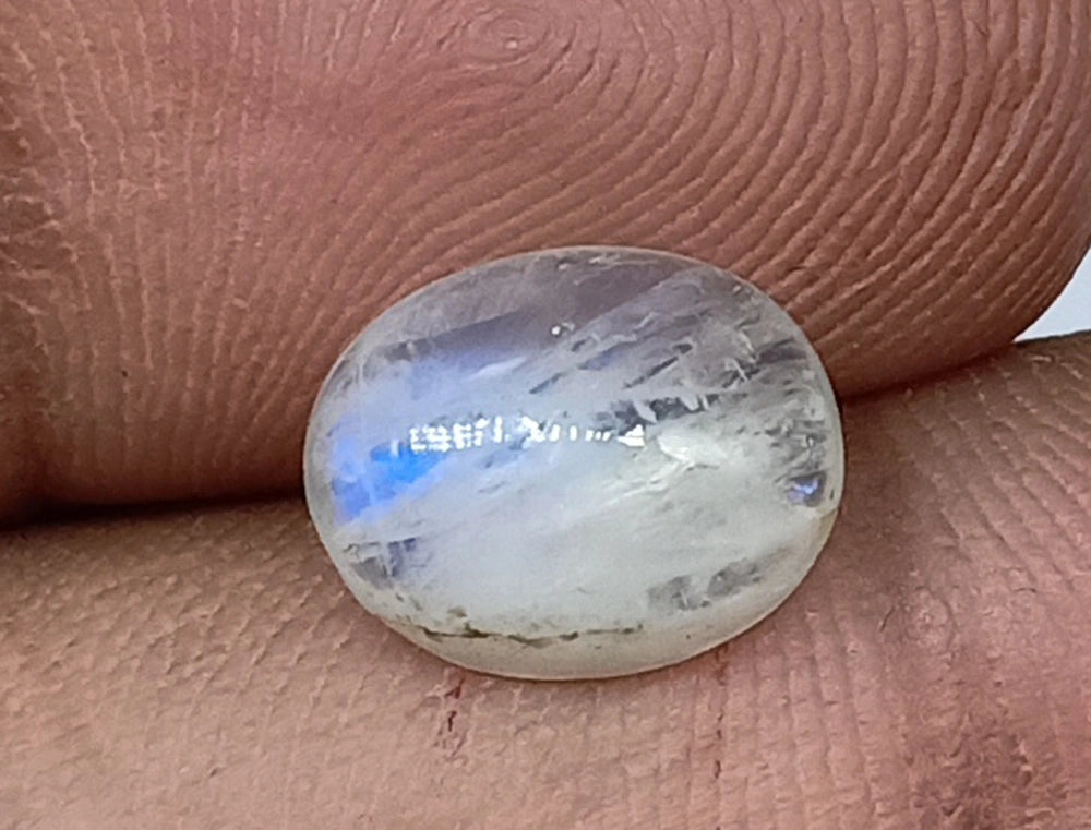 Natural Untreated Rainbow Moonstone Cabochon (2.80 Ct) (WAV13)