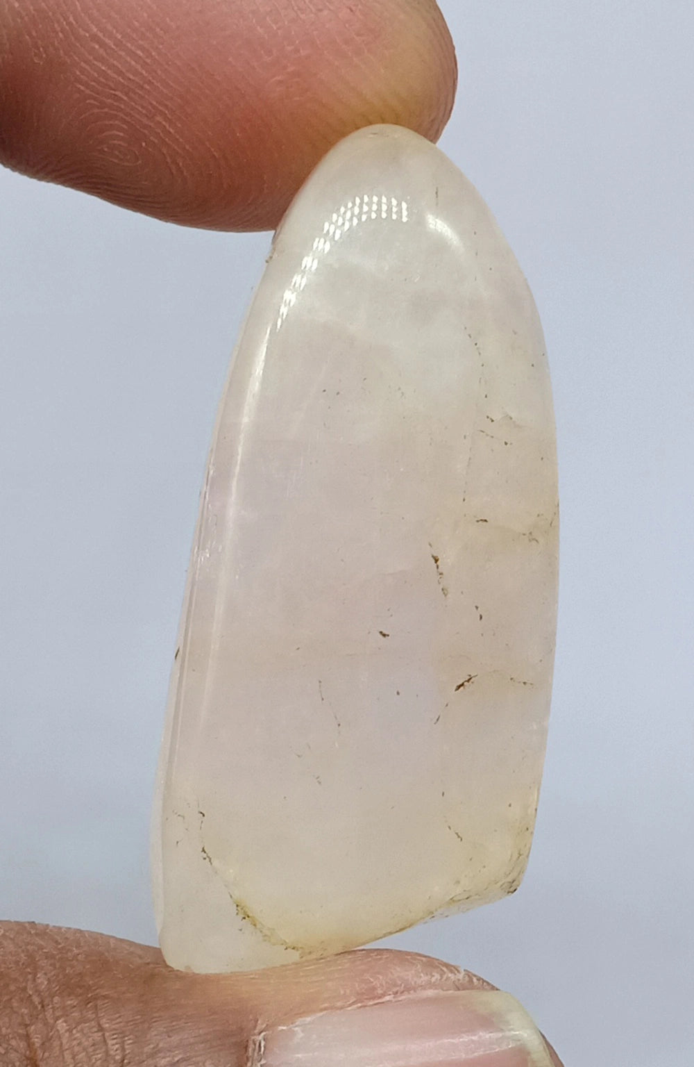 Natural Untreated Rose Quartz Cabochon (46.10 Ct)  (WAV7)