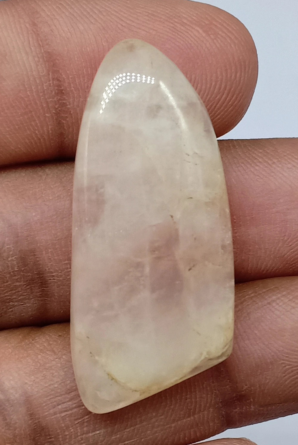 Natural Untreated Rose Quartz Cabochon (46.10 Ct)  (WAV7)