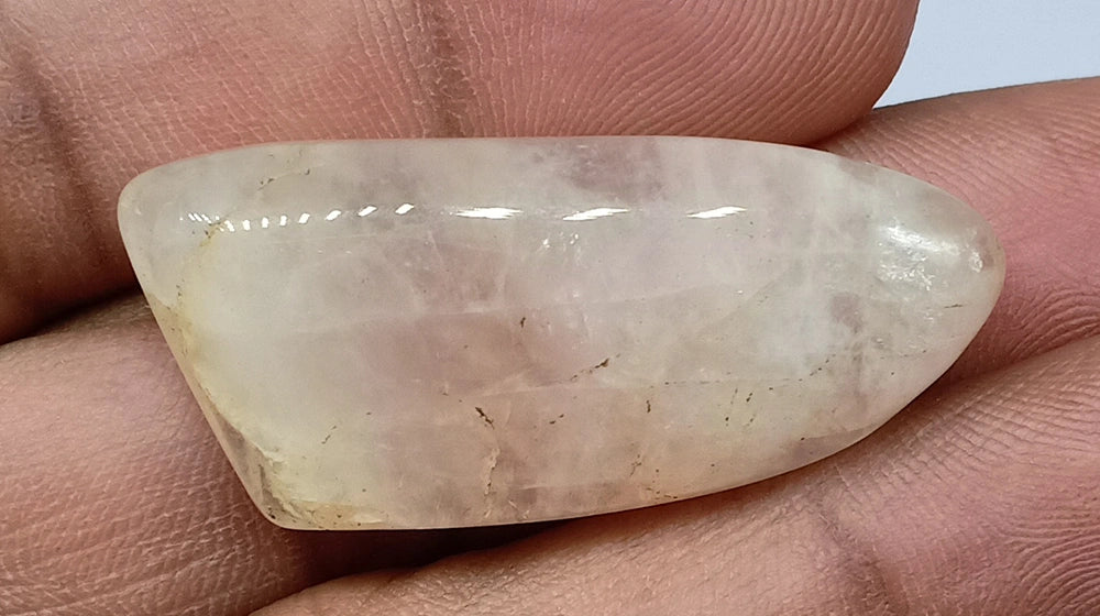 Natural Untreated Rose Quartz Cabochon (46.10 Ct)  (WAV7)