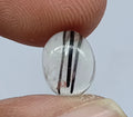 Natural Untreated Black Rutilated Quartz Cabochon Gemstone (2.40 Ct) (WAV5)