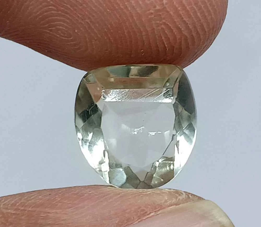 Natural Untreated Prasiolite (Green Amethyst) Faceted (4.55 Ct) (WAV11)