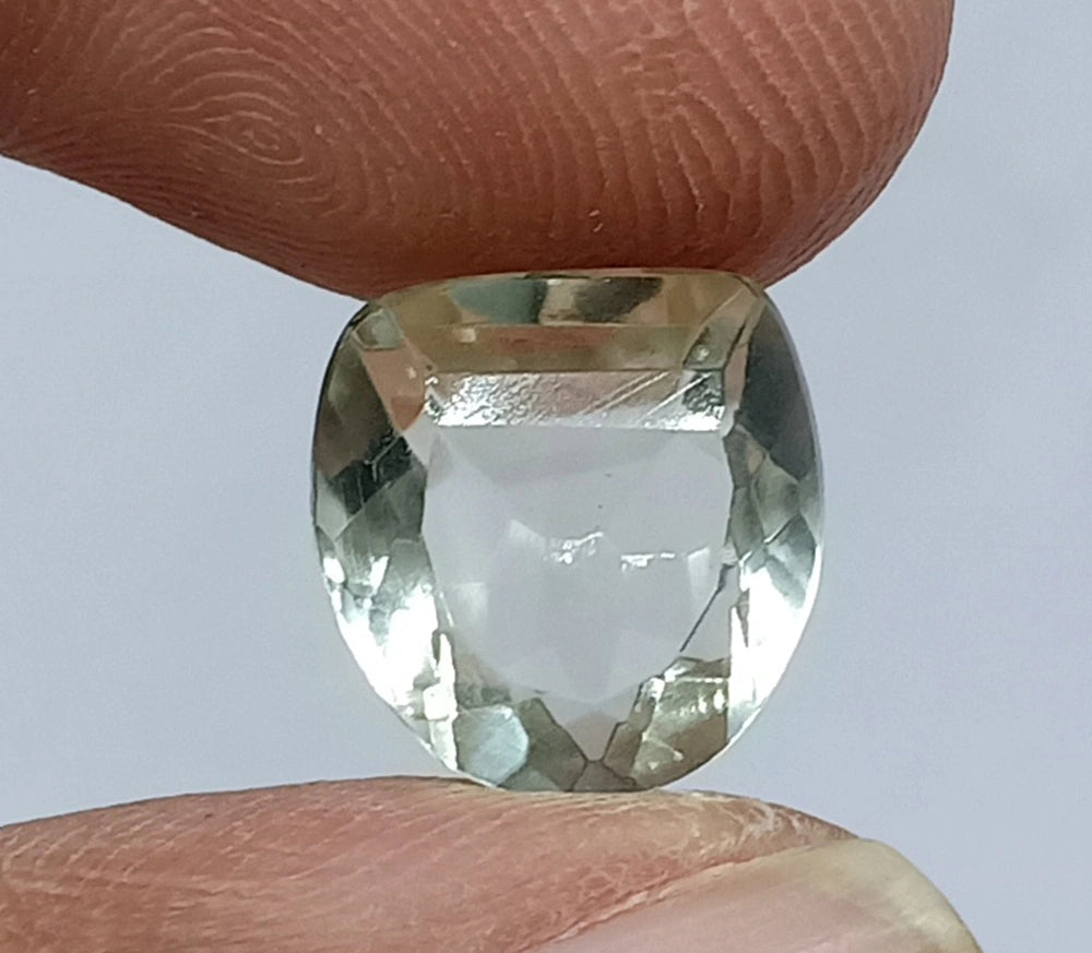 Natural Untreated Prasiolite (Green Amethyst) Faceted (4.55 Ct) (WAV11)