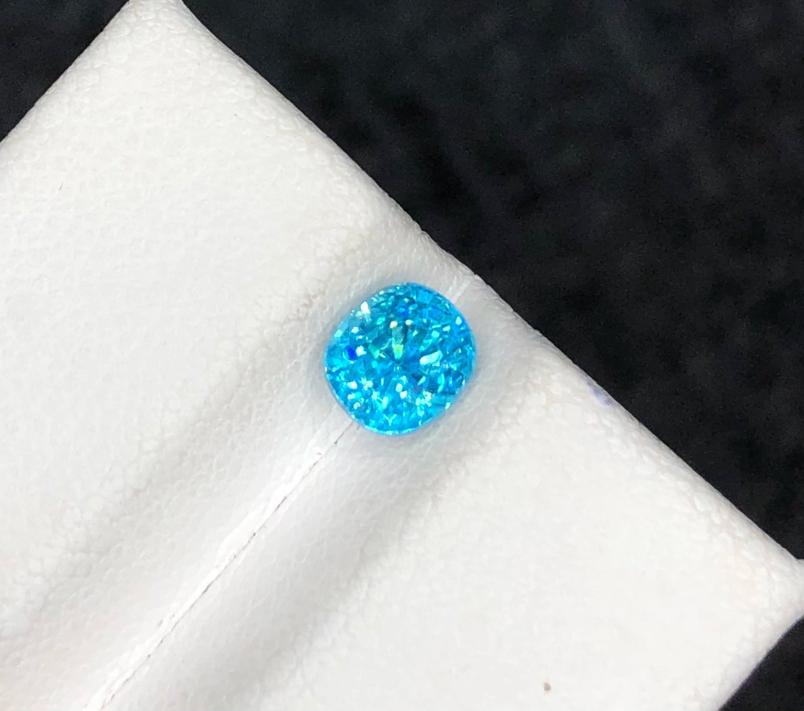 1.66ct Natural Blue Zircon - Top Electric Blue - Exceptional Adamantine Luster - VS Clarity (WAV88)