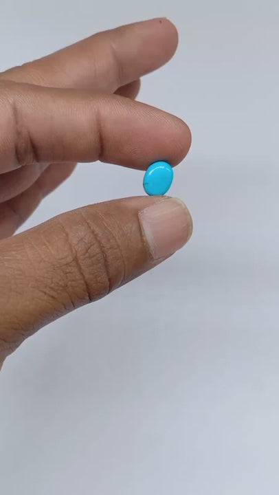 Natural Untreated Arizona Turquoise Gemstone Cabochon (1.85 Ct) (WAV4)