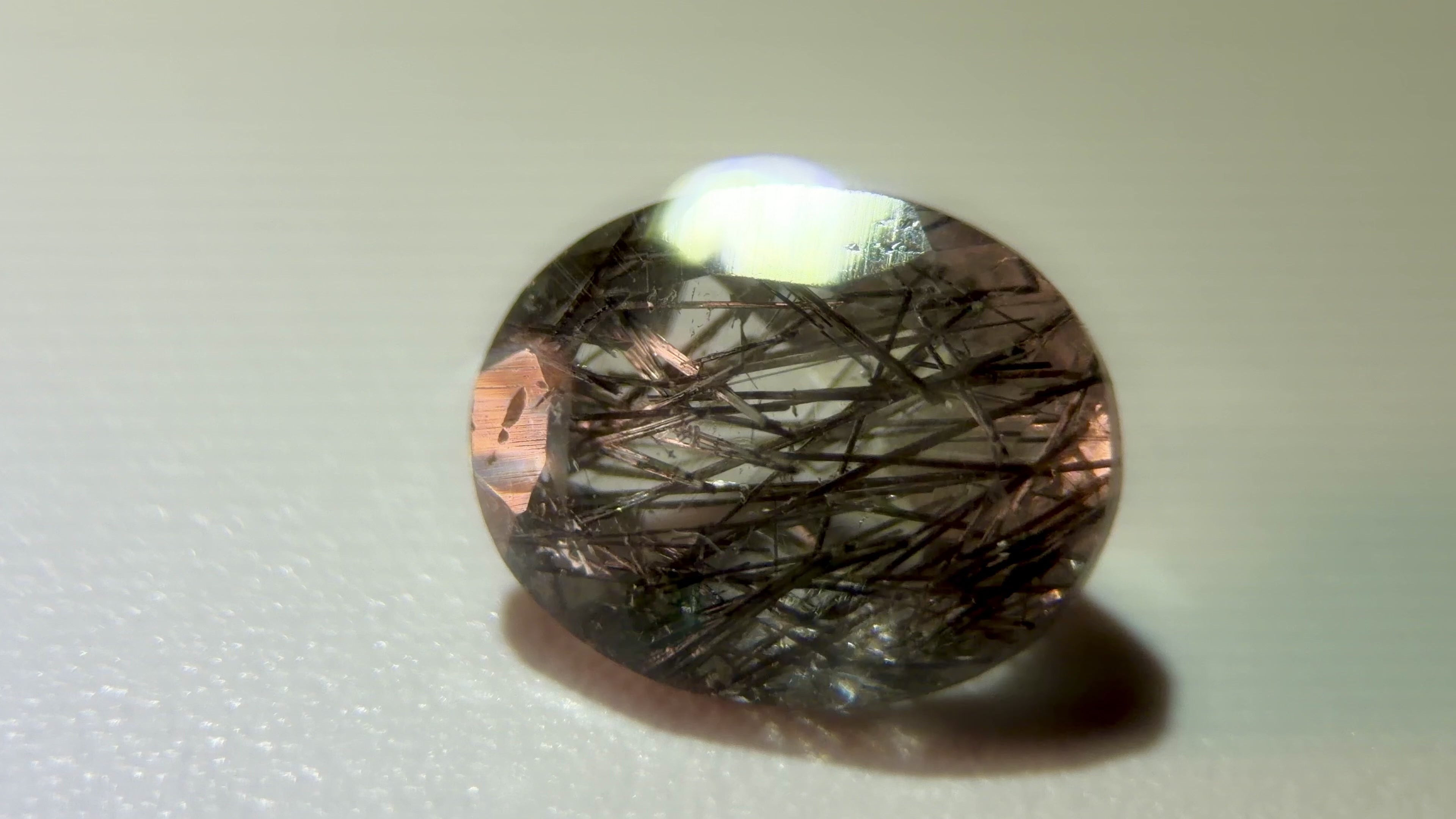 Natural Untreated Black Rutilated Quartz Faceted Gemstone (2.70 Ct) (WAV9)