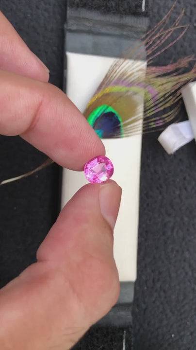 2.15ct Natural Afghan Tourmaline - Rare Bubblegum Pink - Precision Octagon Cut (WAV68)