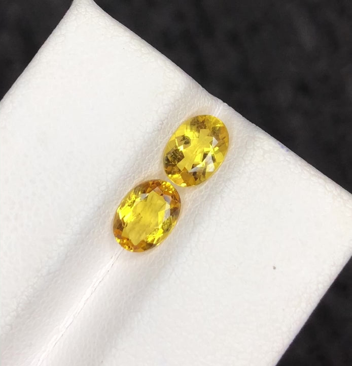 (1.47ct) Natural Golden Yellow Beryl - Rare Heliodor - High-End Pear Cut - Unheated Brazil (WAV46)