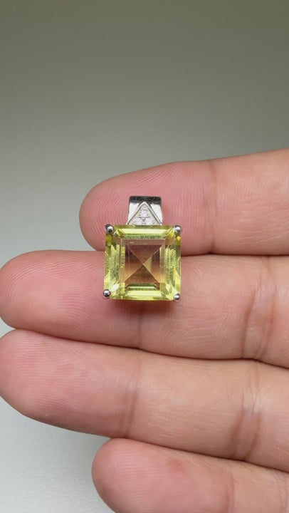 Natural Lemon Citrine Pendant (4.03g) (WAVJ3)