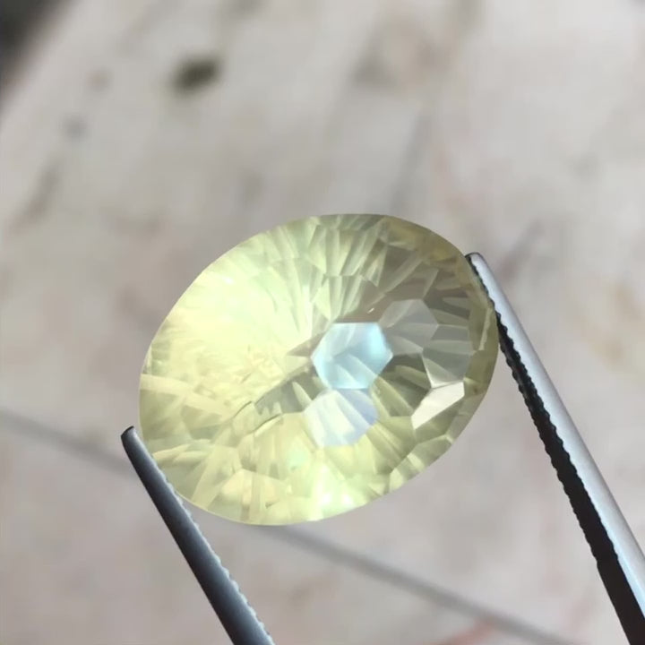 23.50ct Natural Lemon Quartz - Large Fancy Oval - VS Clarity - 27mm Collector’s Gem (WAV71)