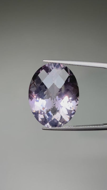 (22.35ct) Natural Lavender Amethyst - Large 22mm Round Cut - 100% Untreated Gemstone (WAV39)