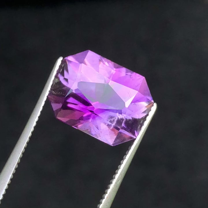 4.00ct Natural Amethyst - Precision Fancy Cut - Vibrant Royal Purple - VS Clarity (WAV84)