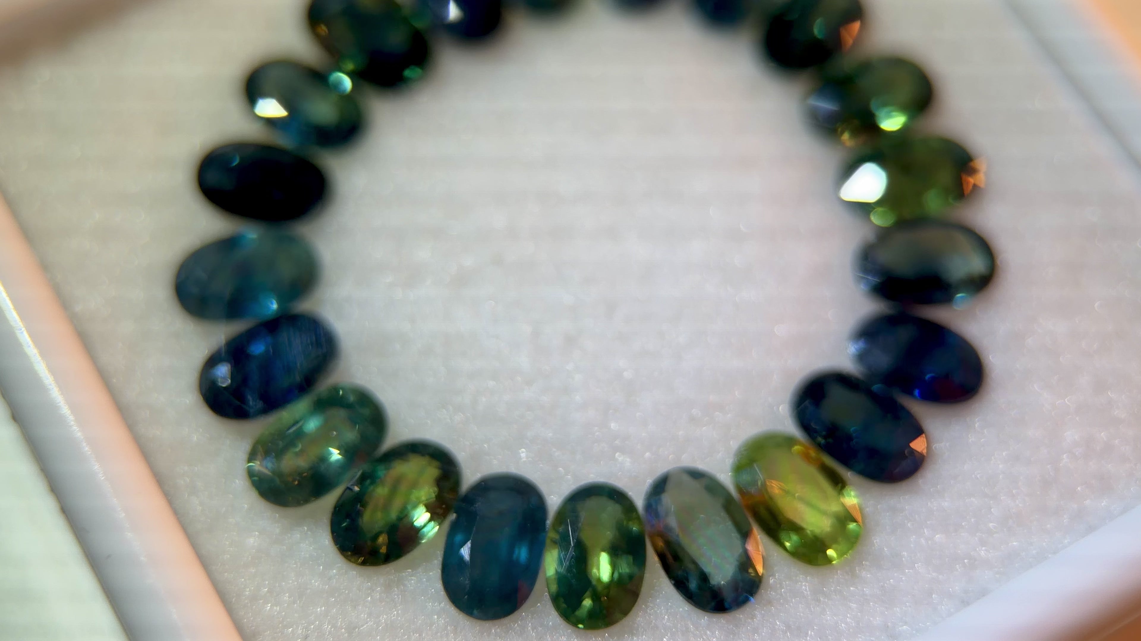 (11.47ctw) Elite Australian Teal Sapphire Parcel - Precision Oval Brilliant (WAVS8)