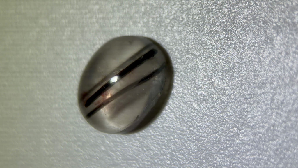 Natural Untreated Black Rutilated Quartz Cabochon Gemstone (2.40 Ct) (WAV5)