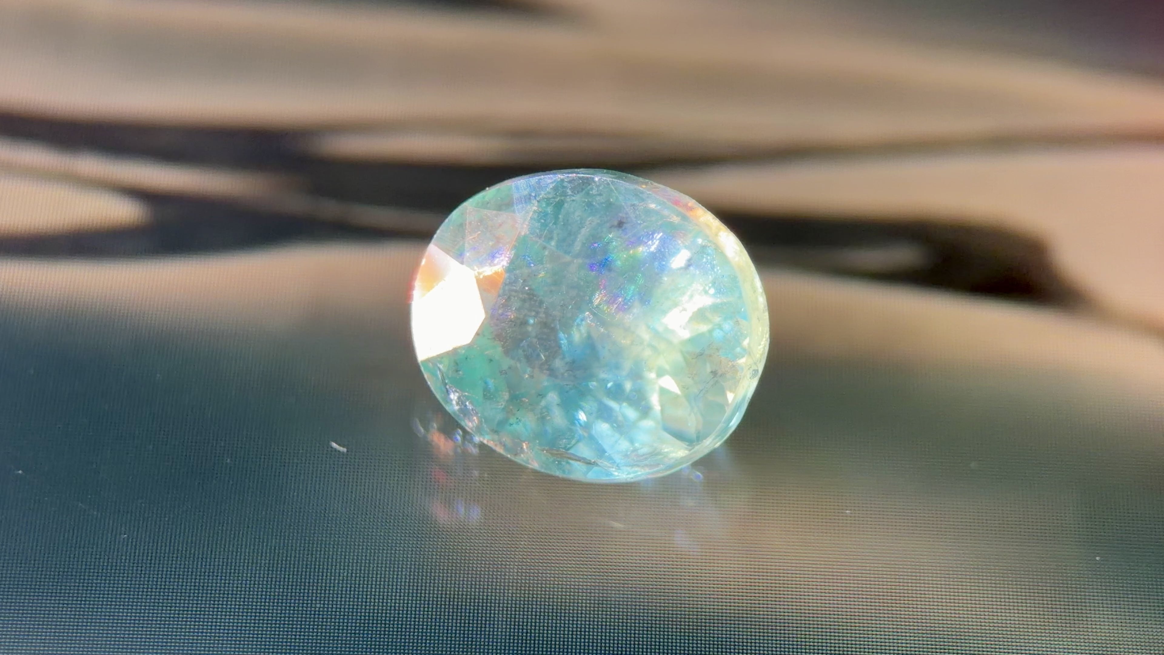 Natural Apatite Greenish Blue (1.84 CT) (WAV18)