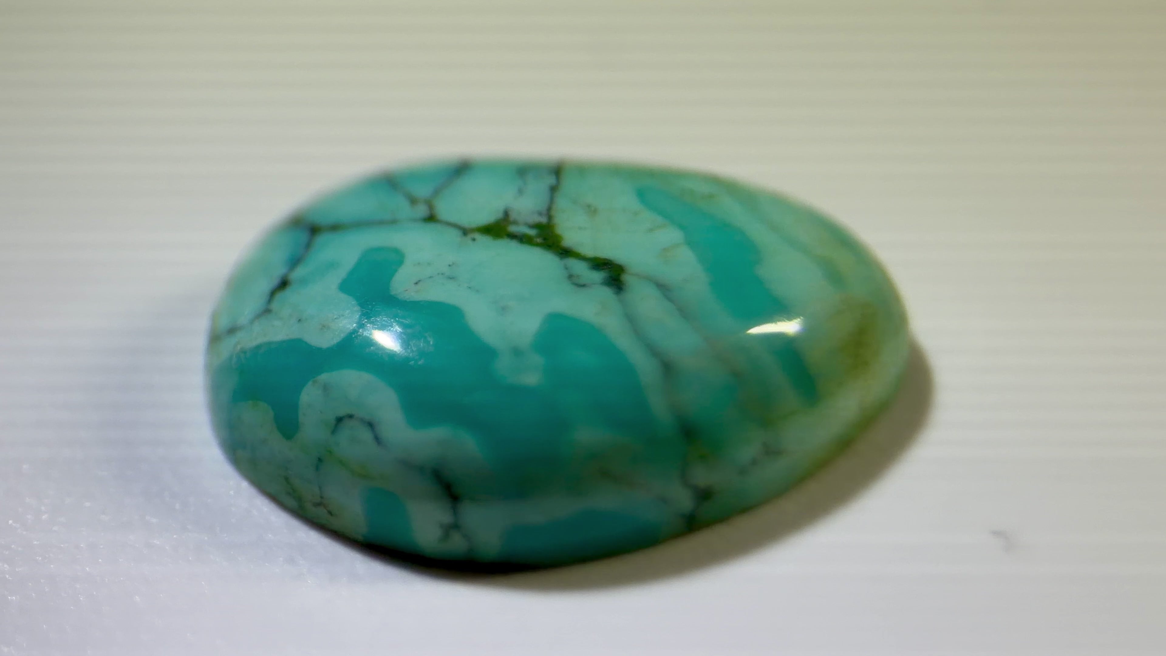 Natural Untreated Tibetian Turquoise Cabochon (6 Ct) (WAV6)