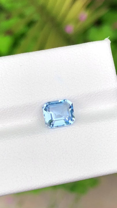 Santa Maria Color Aquamarine
(1.31Ct) Born In Minas Garis Brazil (WAV27)