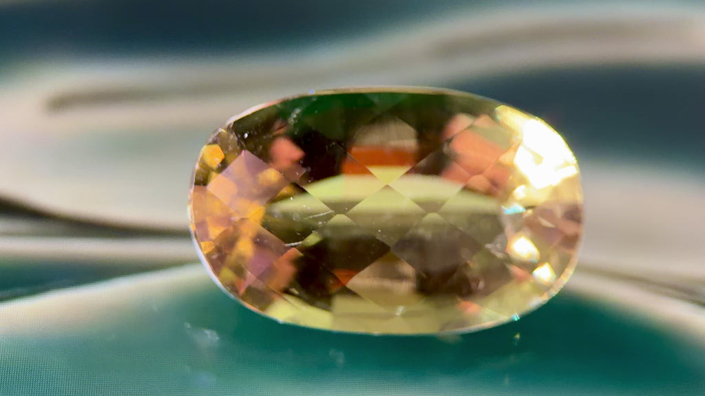 (7.74ct) Natural Golden Yellow Citrine - Precision Oval Cut - 14x10mm Large Gemstone (WAV37)