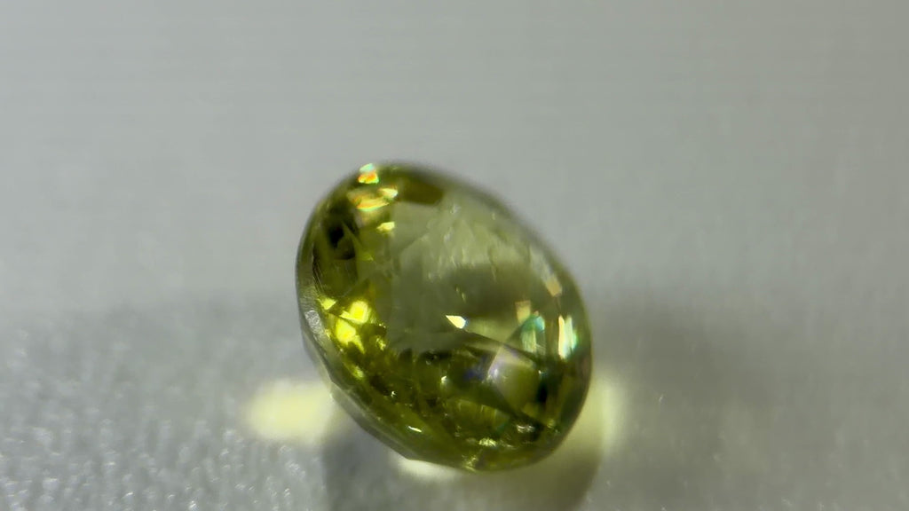 (1.06ct) Natural Chrysoberyl - Rare Neon Yellow - Precision Oval Cut - VS Untreated (WAV48)