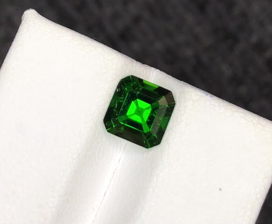 (1.95ct) Natural Chrome Diopside - Rare Asscher Cut - AAA Forest Green - Untreated Gemstone (WAV50)