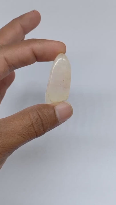 Natural Untreated Rose Quartz Cabochon (46.10 Ct)  (WAV7)