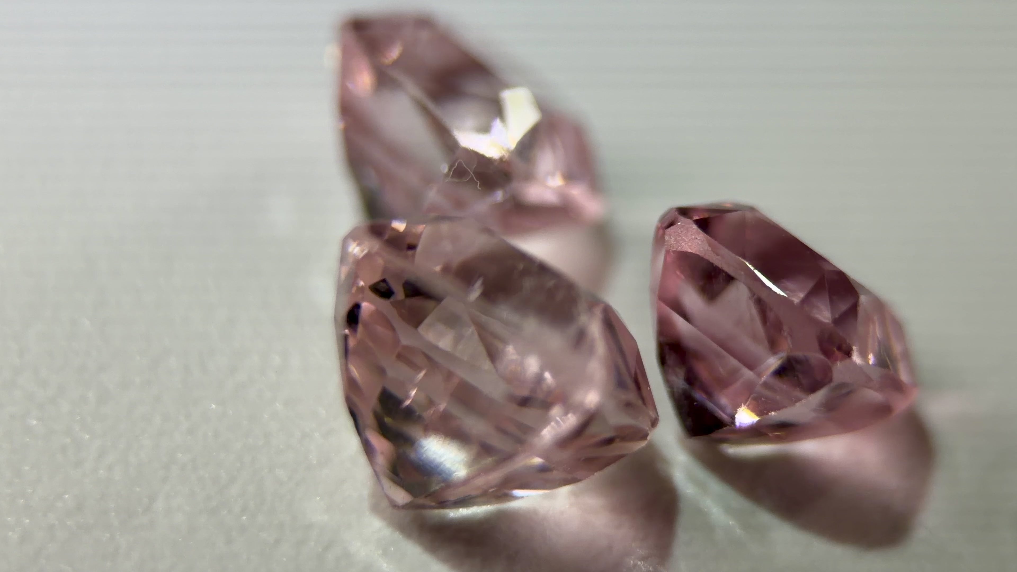 5.26ctw Natural Afghan Tourmaline Trio - 3-Piece Tonal Pink Suite - Precision Faceted (WAV69)