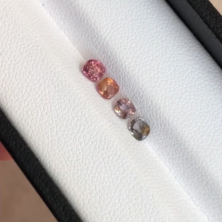 1.10ctw Natural Multi-Color Spinel Lot - 4 Pieces - Fiery Luster - Rare Earth-Mined Suite (WAV72)