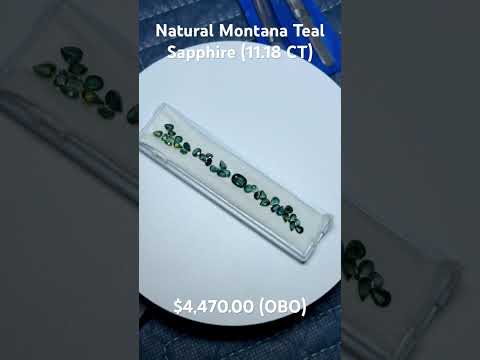 Natural Montana Teal Sapphire (11.18 cts) (WAVS1)