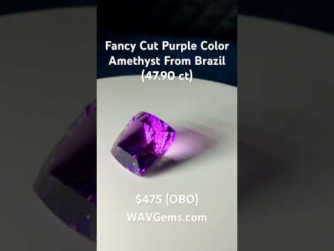 Fancy Cut Purple Color Amethyst From Brazil (47.90 ct) (WAV17)