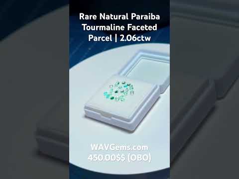 Rare Natural Paraiba Tourmaline Faceted Parcel | 2.06ctw (WAVS3)