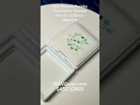 Rare Natural Paraiba Tourmaline Faceted Parcel | 2.06ctw (WAVS3)
