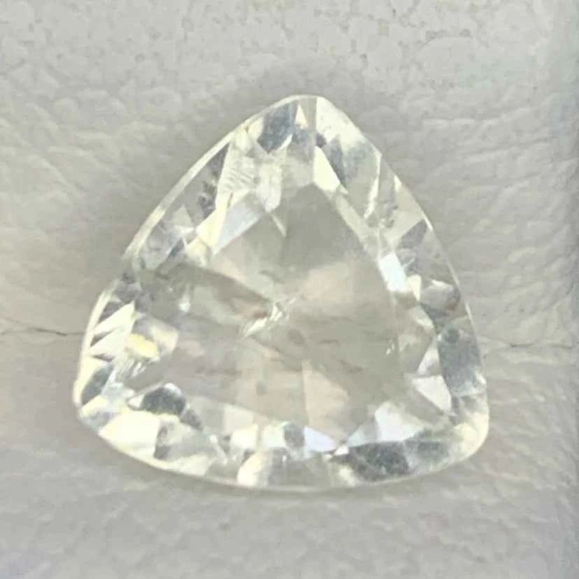 Rare (0.85ct) Natural Hyalite Opal - Precision Trilliant Cut - Transparent Gem fro (WAV30)