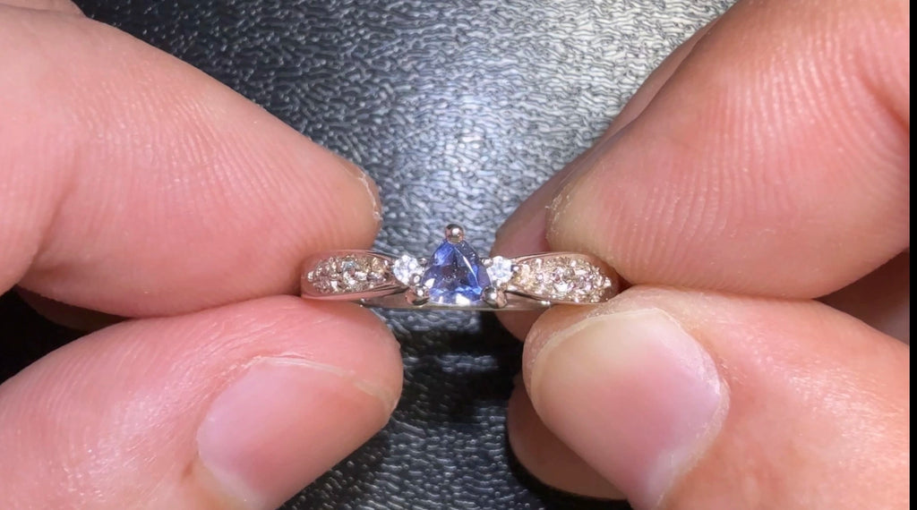 Natural Vivid Indigo Blue Iolite Ring (2.11g) (Size 7) (WAVJ4)